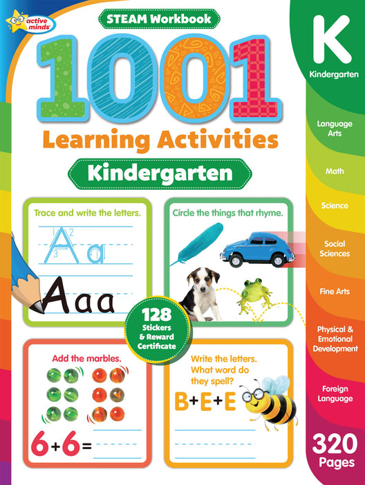 1001 STEAM Kindergarten Activity Workbook