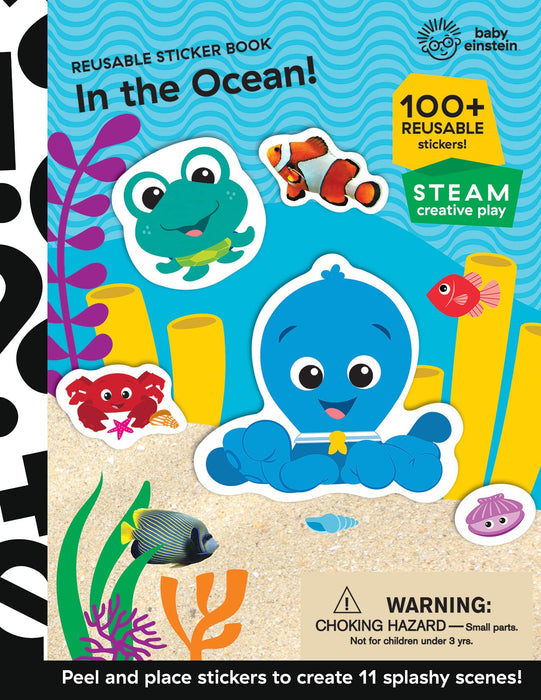 Baby Einstein - In the Ocean! Reusable Sticker Book - 100 Reusable Stickers - STEAM / STEM Creative Play