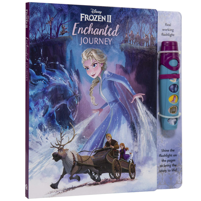 Disney Frozen 2 Elsa, Anna, Olaf and More! - Enchanted Journey - Sound Book and Interactive Sound Flashlight Toy Set