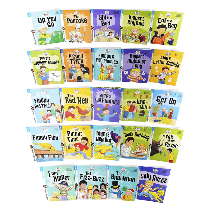 Biff, Chip and Kipper Stage 1 Read with Oxford  - 24 Books Collection Set freeshipping - Rainbow Chimney