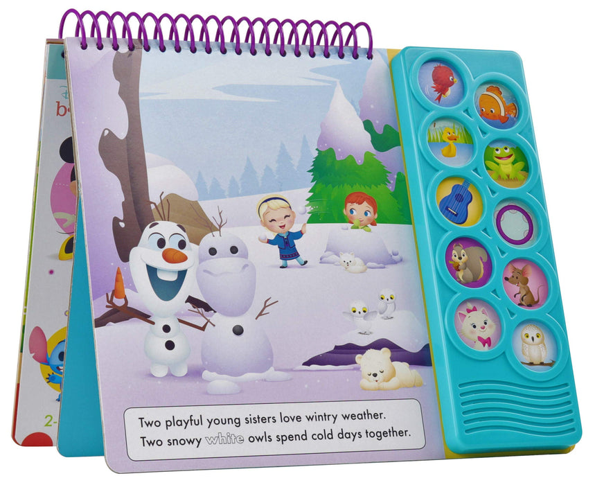 Disney Baby Minnie Mouse, Frozen, Princess and More! - Let's Learn Together 2-Sided Sound Book Easel for Kids & Caregivers