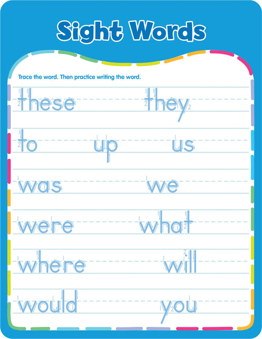 Active Minds - Write-and-Erase - Wipe Clean Learning Boards Ages 5+ - Sight Words (Active Minds Welbs)