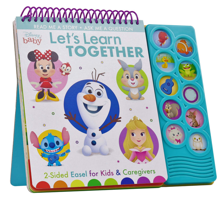 Disney Baby Minnie Mouse, Frozen, Princess and More! - Let's Learn Together 2-Sided Sound Book Easel for Kids & Caregivers