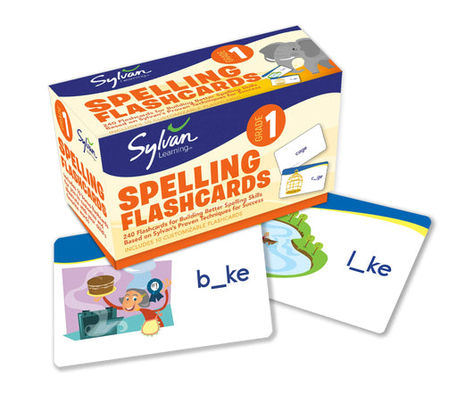 1st Grade Spelling Flashcards : 240 Flashcards for Building Better Spelling Skills Based on Sylvan's Proven Techniques for Success
