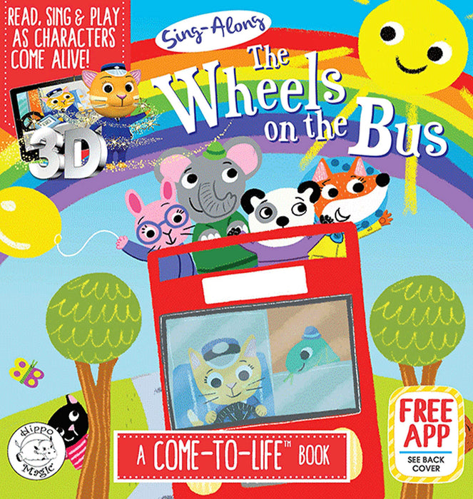 The Wheels on the Bus - Augmented Reality Come-to-Life Book 4D freeshipping - Rainbow Chimney