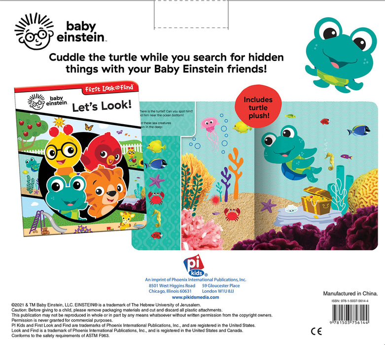 Baby Einstein - First Look and Find Activity Book and Turtle Plush Toy